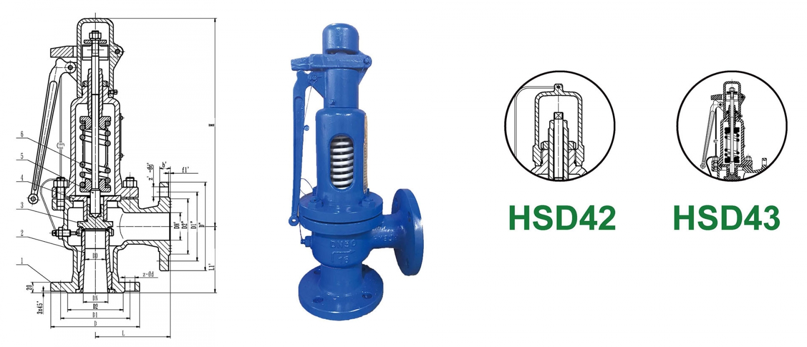 Hants open bonnet low lift safety valve design and disc options